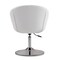 Manhattan Comfort Hopper Swivel Adjustable Height Faux Leather Chair in White and Polished Chrome, PK2 2-AC036-WH - alternate 5